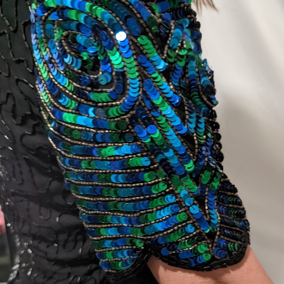 ROYAL FEELINGS Vintage Sequin Cocktail Top ~ Like New - Picture 5 of 15